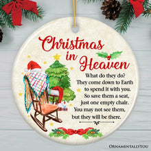 Cargar imagen en el visor de la galería, Christmas in Heaven Memorial Ornament, Gentle Reminder of Loved Ones for Holiday Decor