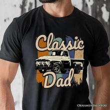 Cargar imagen en el visor de la galería, Classic Dad T-Shirt, Black Retro Truck Fathers Tee