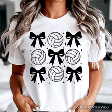 Load image into Gallery viewer, Coquette Volleyball Bows T-Shirt, Cute Athletic Sports Game Day Tee