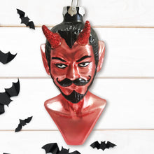 Load image into Gallery viewer, Devil Head Glass Christmas Ornament, Halloween Horror Tree Decoration