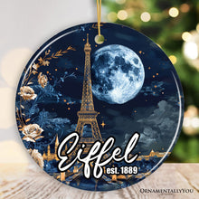 Load image into Gallery viewer, Eiffel Tower Majestic Night View Christmas Ornament, France Souvenir and Gift