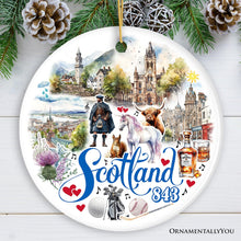 Load image into Gallery viewer, Enchanting Scotland Christmas Ornament, Celtic Culture and Heritage Edinburgh Souvenir and Gift