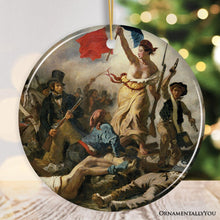 Carregar imagem no visualizador da galeria, Eugene Delacroix the Liberty Leading the People Ornament, Famous Painting Christmas Decoration Souvenir
