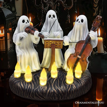Load image into Gallery viewer, Ghostly Ensemble Trio Lighted Spooky Home Figurine, 5.5" LED Haunted Halloween Ghost Statue