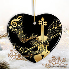 Carregar imagem no visualizador da galeria, Golden Symphony of Violin Ornament, Serenade of Harmonious Melodies, Gift for Music Lovers