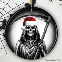 Carregar imagem no visualizador da galeria, Haunting Santa Grim Reaper Ornament, Spooky Christmas Decor for Unique Halloween Tree Gift