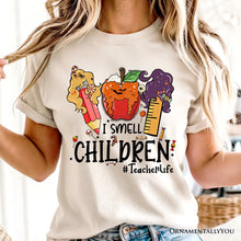 Carregar imagem no visualizador da galeria, I Smell Children Witch Teacher Life T-Shirt, Back To School Halloween Tee