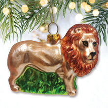 Carregar imagem no visualizador da galeria, Exotic Safari Lion Glass Christmas Ornament