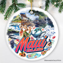 Carregar imagem no visualizador da galeria, Majestic Maui Island Christmas Ornament, Hawaiian Tropical Paradise Gift and Travel Souvenir