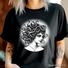 Carregar imagem no visualizador da galeria, Medusa Spooky Portrait T-Shirt, Horror Villain Theme Halloween Tee