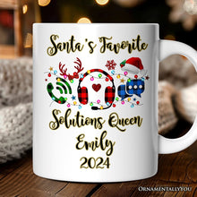 Carregar imagem no visualizador da galeria, Personalized Mug Customer Service Representative Buffalo Plaid Christmas Gift