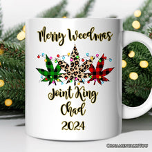 Carregar imagem no visualizador da galeria, Personalized Mug Marijuanna Buffalo Plaid Christmas Cannabis Gift