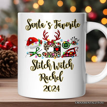 Carregar imagem no visualizador da galeria, Personalized Mug Sewing Buffalo Plaid Christmas, Clothing Stylist Gift