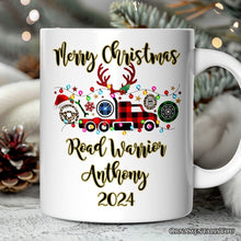 Carregar imagem no visualizador da galeria, Personalized Mug Truck Driver and Logistics Buffalo Plaid Christmas, Freight Delivery and Dispatcher Gift