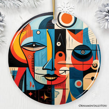 Carregar imagem no visualizador da galeria, Pablo Picasso Modernist Mosaic Round Ceramic Ornament, Abstract Cubist Art Face Decoration Souvenir