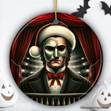 Carregar imagem no visualizador da galeria, Phantom of the Opera Ceramic Ornament, Menacing Holiday Gift for Halloween Tree