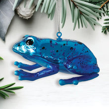 Carregar imagem no visualizador da galeria, Poison Dart Frog Glass Christmas Ornament, Gift for Exotic Animal Lovers