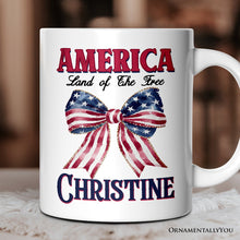 Carregar imagem no visualizador da galeria, Proud American Personalized Mug, America Gift With Custom Name