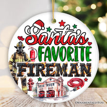 Carregar imagem no visualizador da galeria, Santa's Favorite Fireman and Firewoman Ornament, Artistic Christmas Appreciation Keepsake