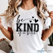 Carregar imagem no visualizador da galeria, Sarcastic Be Kind T-Shirt, Retro White and Natural Tee for Bold Women with Bite