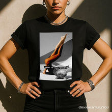Load image into Gallery viewer, Sass is Sacrosanct Concept Art Graphic T-Shirt, Sexy Cat Woman Black and White Streetwear Tee