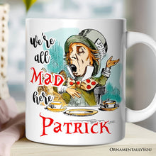 Load image into Gallery viewer, The Mad Hatter Tea Party Personalized Mug, Vintage 1860s Alice's Adventure in Wonderland