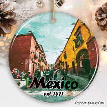 Carregar imagem no visualizador da galeria, Urban Mexico Scenic Traveler Ornament, Mexican Mercado and Street Christmas Gift