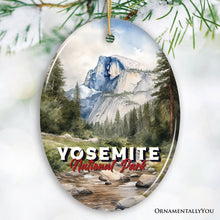 Carregar imagem no visualizador da galeria, Watercolor Painting of El Capitan in Yosemite National Park Ornament, for Christmas Souvenir