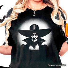 Load image into Gallery viewer, Witch Spooky Portrait T-Shirt, Horror Villain Theme Halloween Tee