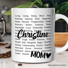 Carregar imagem no visualizador da galeria, Words That Define Mom Personalized Mug, Appreciation Gift For Mom With Custom Name