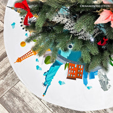 Carregar imagem no visualizador da galeria, World Landmark Christmas Tree Skirt