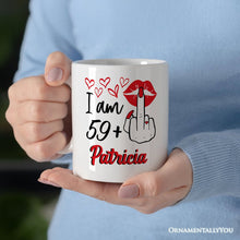Carregar imagem no visualizador da galeria, 60 Birthday Personalized Mug For Women, 59 Plus Sarcastic Gift With Custom Name