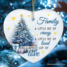 Load image into Gallery viewer, Amusing Family Quote Ornament, Charming Blue Christmas Appreciation Gift and Tree Decor