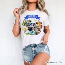 Load image into Gallery viewer, Artistic Arizona State Themes and Landmarks T-Shirt, Tee for History and Travel Lovers