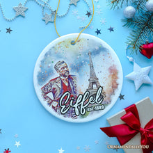 Load image into Gallery viewer, Artistic Eiffel Tower Unique Ceramic Ornament, Handcrafted Paris Decor