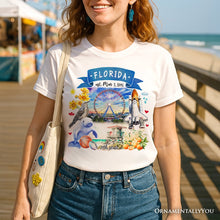 Load image into Gallery viewer, Artistic Florida State Themes and Landmarks T-Shirt, Tee for History and Travel Lovers