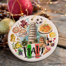 Load image into Gallery viewer, Artistic Italy Landmarks Ornament, Italian Souvenir for Ceramic Christmas Gift