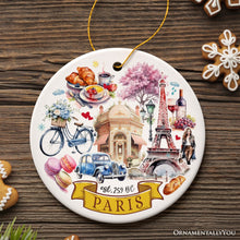 Carregar imagem no visualizador da galeria, Artistic Paris Culture and Landmarks Ornament, Classical France Christmas Souvenir Gift