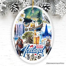 Carregar imagem no visualizador da galeria, Artistically Majestic Iceland Landmarks Ornament, Cultural Norse and Viking Christmas Gift and Reykjavik Souvenir