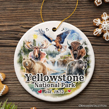 Load image into Gallery viewer, Artistically Vibrant Yellowstone National Park Ornament, Wildlife and Nature Souvenir Gift