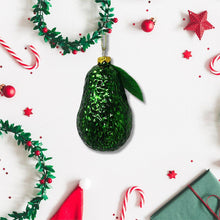 Carregar imagem no visualizador da galeria, Avocado Glass Christmas Ornament