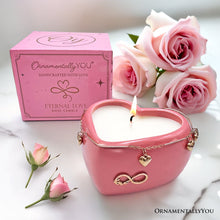 Carregar imagem no visualizador da galeria, Heart Shaped Eternal Love Candle, Romantic Rose Scented Gift with Pendant for Her