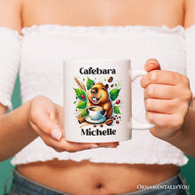 Carregar imagem no visualizador da galeria, Cafebara Personalized Mug, Coffee and Capybara Lover Gift With Custom Name