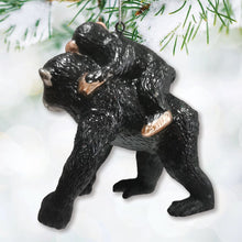 Cargar imagen en el visor de la galería, Charming Gorilla Family Kinship Glass Ornament, Mother and Baby Animal Christmas Tree Decor