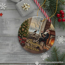 Cargar imagen en el visor de la galería, Christmas has Sure Evolved Witty Charles Darwin Ornament, Science and Biology Student and Teacher Gift