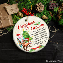 Cargar imagen en el visor de la galería, Christmas in Heaven Memorial Ornament, Gentle Reminder of Loved Ones for Holiday Decor