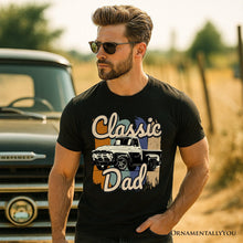 Cargar imagen en el visor de la galería, Classic Dad T-Shirt, Black Retro Truck Fathers Tee