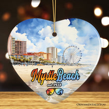 Cargar imagen en el visor de la galería, Classic Myrtle Beach Artistic Handcrafted Christmas Ornament, South Carolina Souvenir and Keepsake Decor