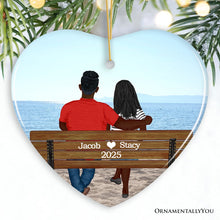 Load image into Gallery viewer, Couple at Lake Personalized Ornament