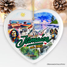 Load image into Gallery viewer, Culturally Vibrant Jamaica Ceramic Art Ornament, Artistic Caribbean Souvenir and Christmas Decor